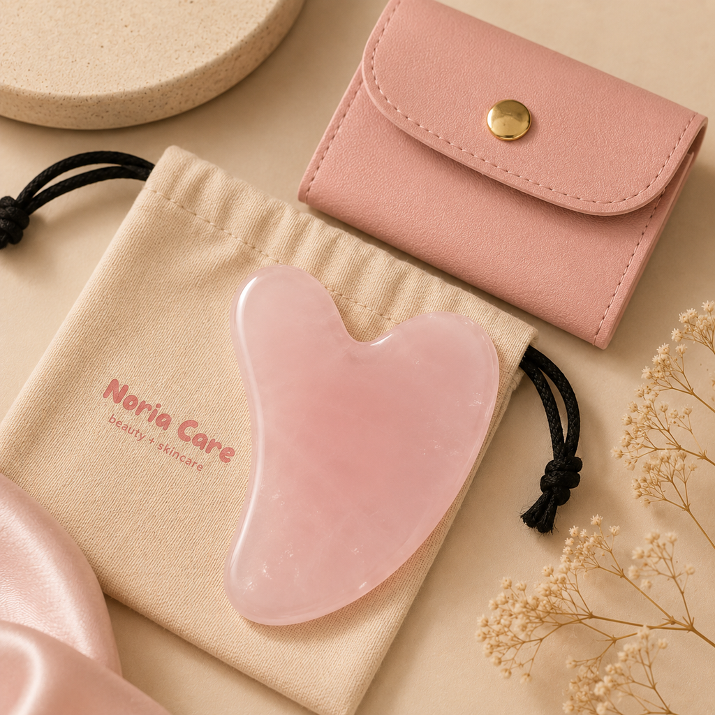 Gua Sha en Quartz Rose