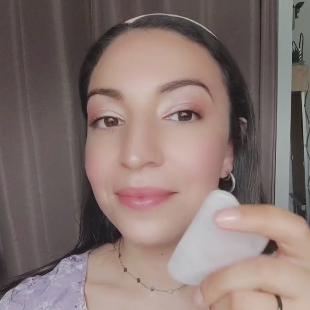 Gua Sha en Quartz Rose