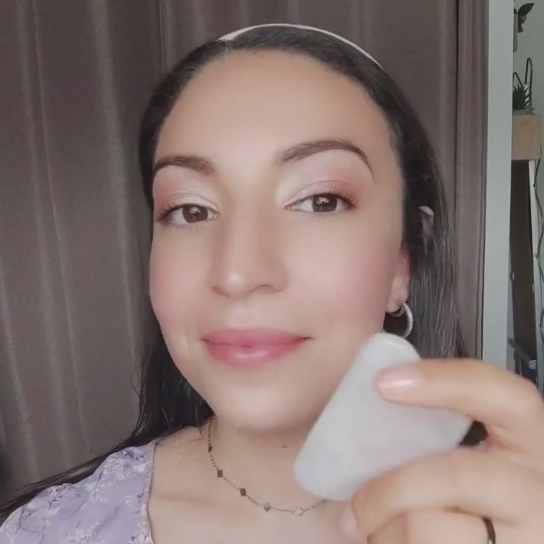 Gua Sha en Quartz Rose